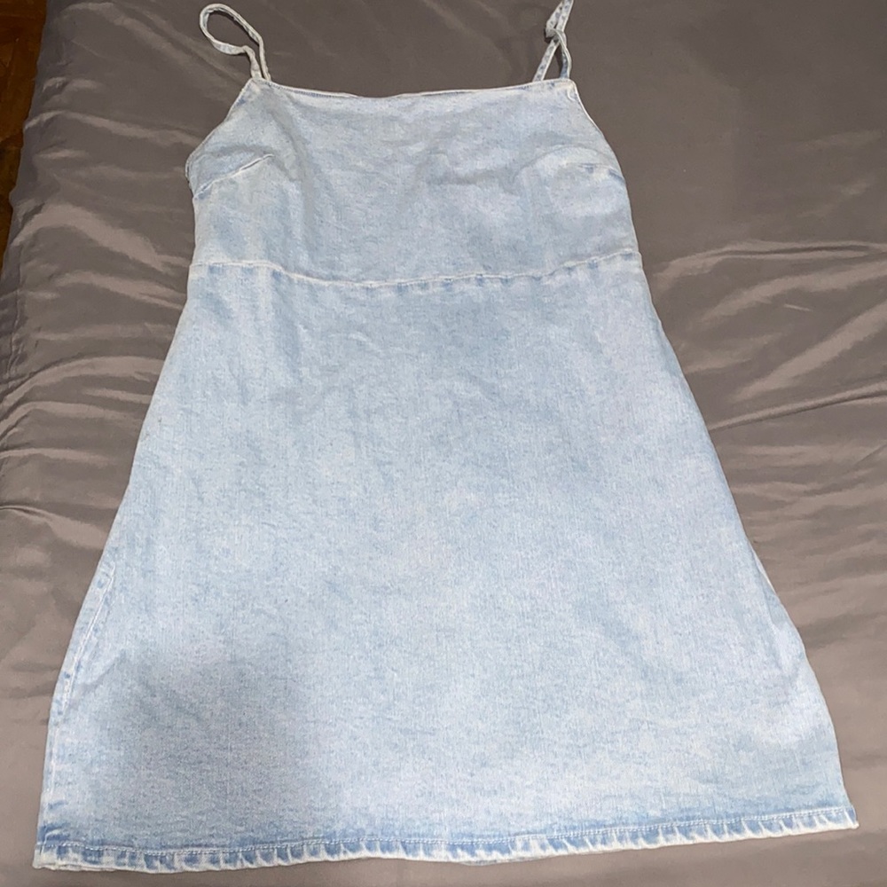 Denim short dress